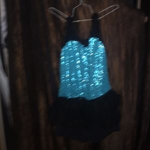 Blue and Black sparkly jazz costume